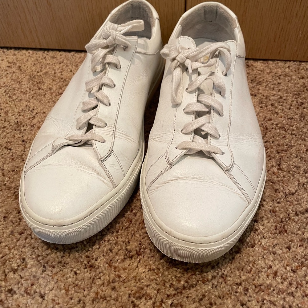 KOIO White Leather Low-Top Sneakers